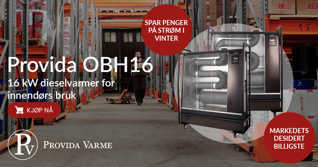 Provida OBH16 Dieselvarmer for innendørs bruk